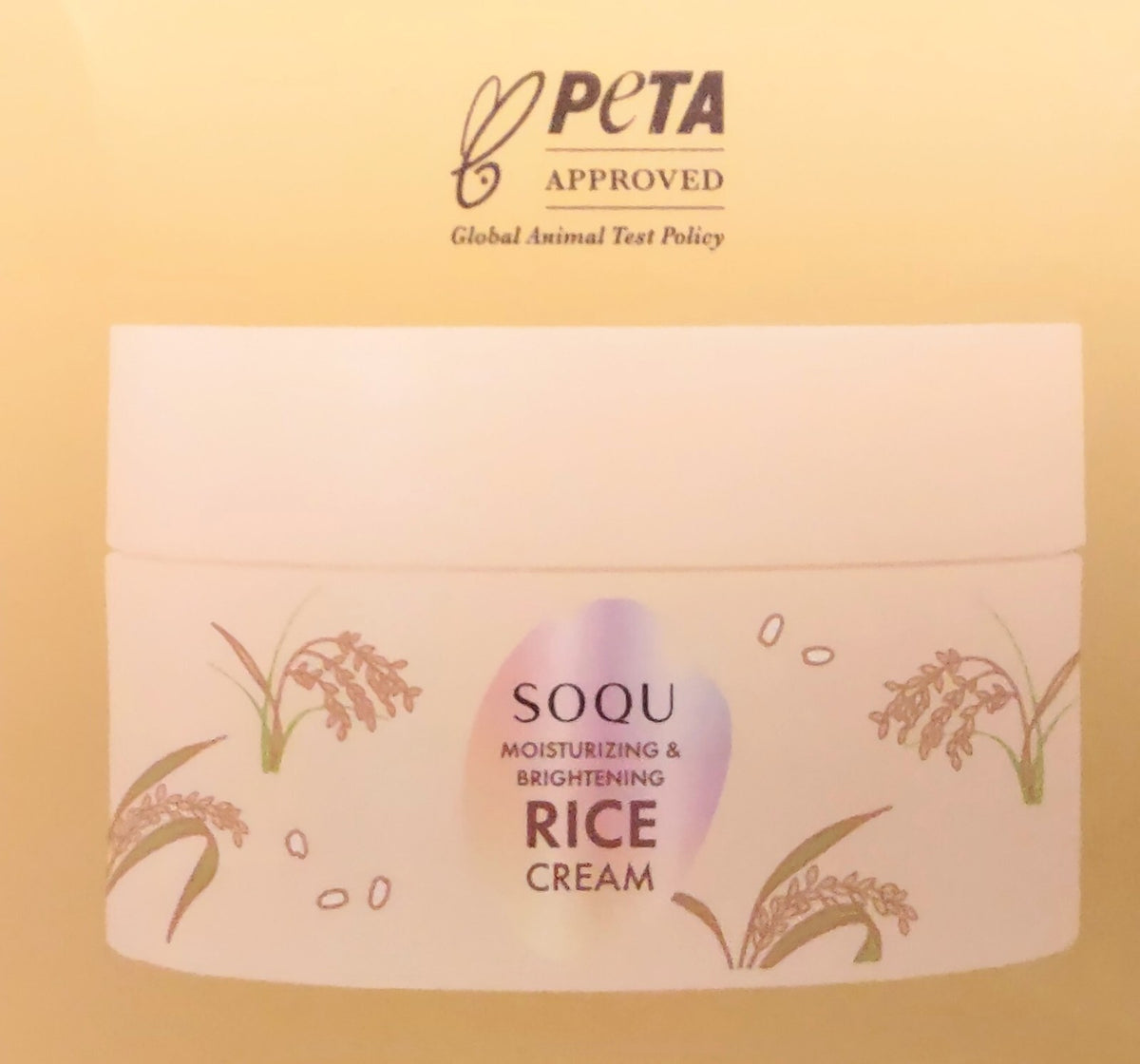 Moisturizing Brightening Rice Extract Cream with Hyaluronic Acid & Niacinamide - 2.48 oz