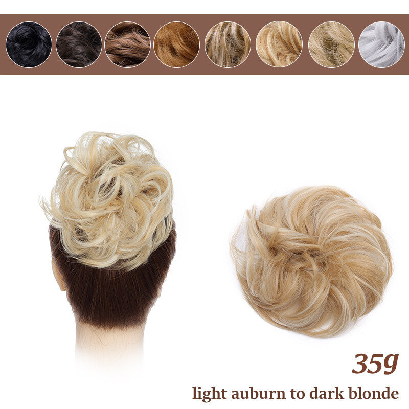 Thick Curly Messy Bun Hair Piece - Synthetic Hair Extensions for Updo & Volume