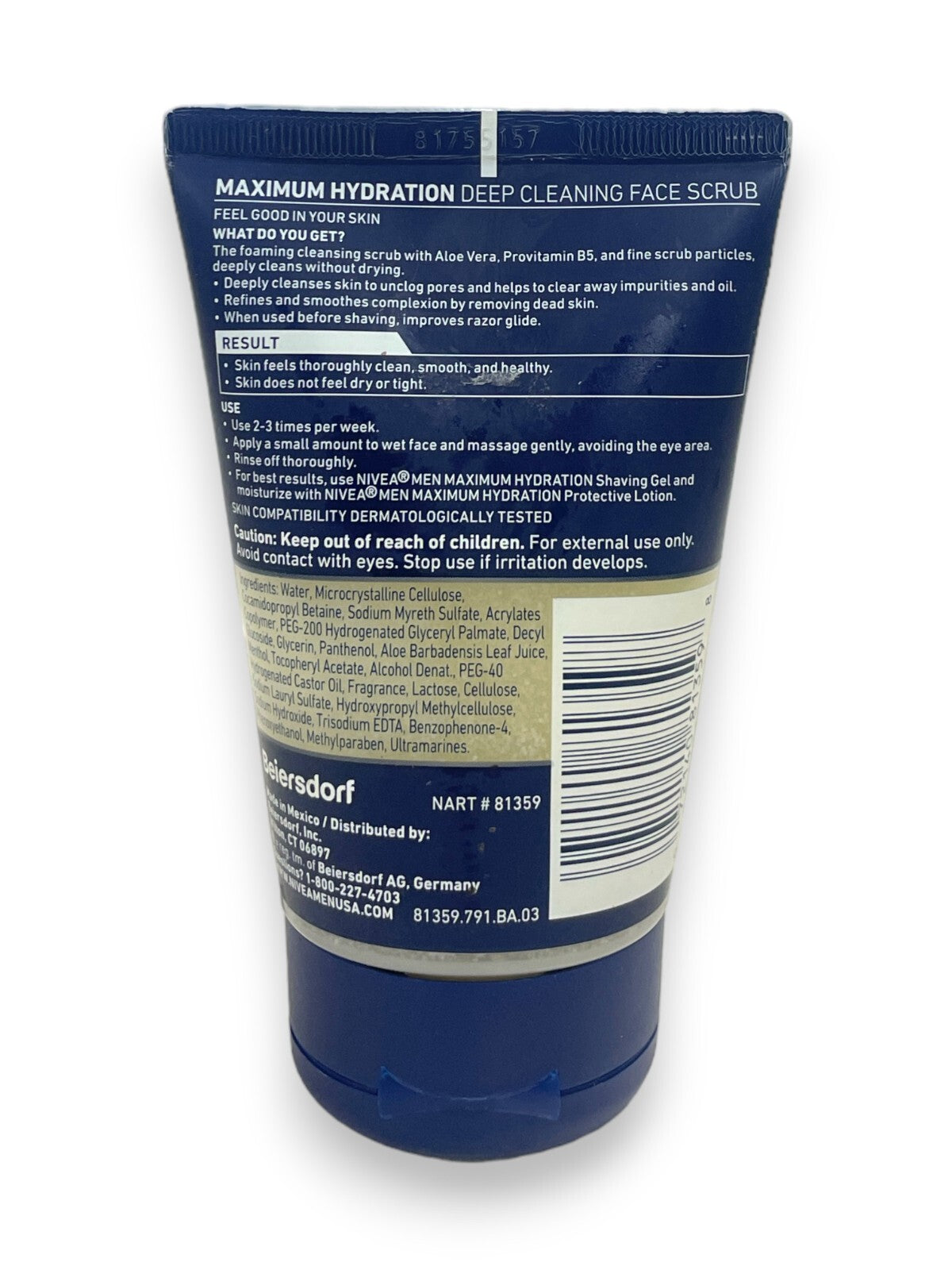 Nivea Men Deep Cleaning Face Scrub (4.4oz/125g)