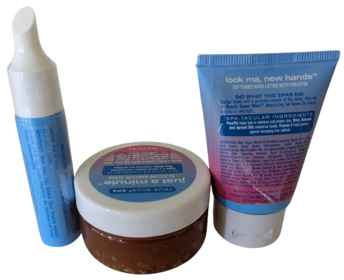 Bath And Body Works True blue Spa Hand Manicure Set Lotion Scrub