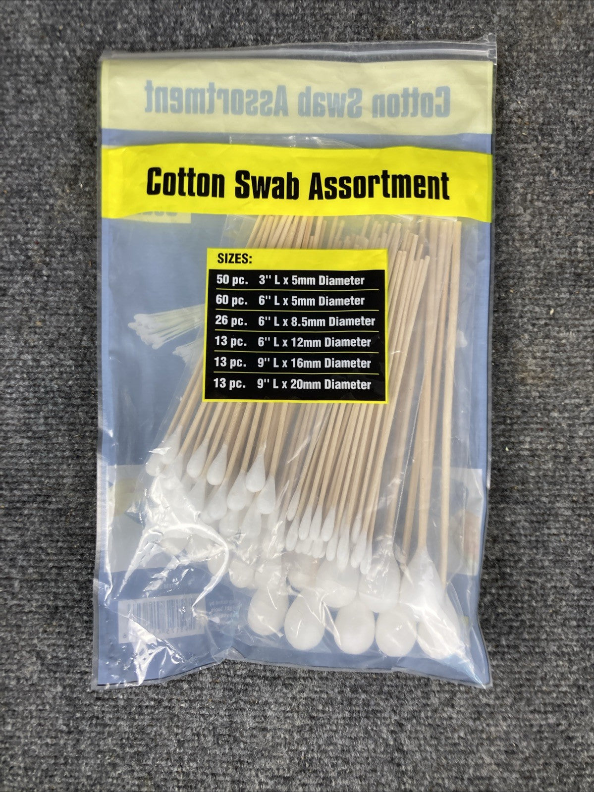 Cotton Swab Assortment with Birch Handles - Super Absorbent 175 Count Bag