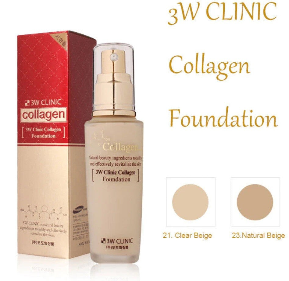 Collagen Foundation & Makeup Base - Flawless Natural Finish, All Shades
