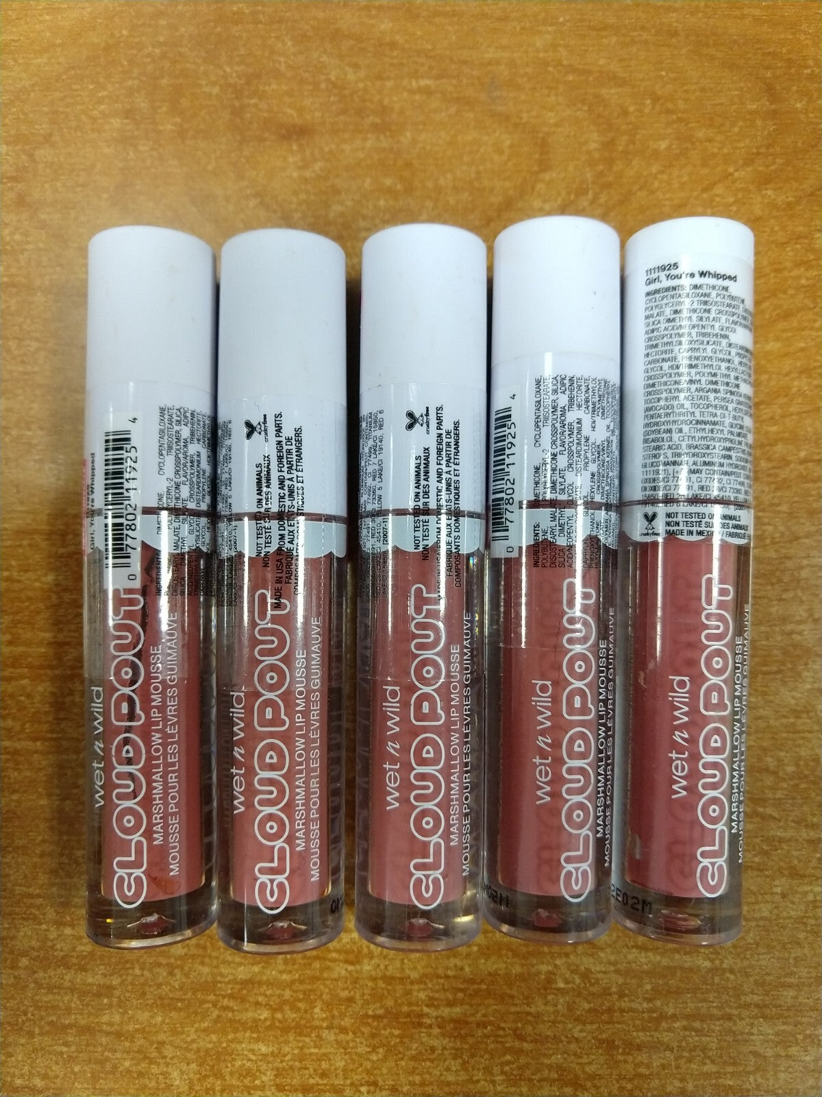 Lip Makeup Set - 5 Pack Cloud Pout Lip Cream - Choose Shade & Quantity