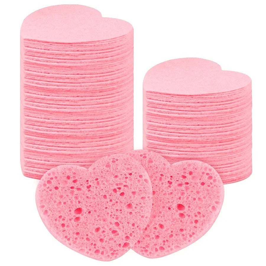 10Pcs Cellulose Facial Sponges Compressed Cleansing & Exfoliating Tools