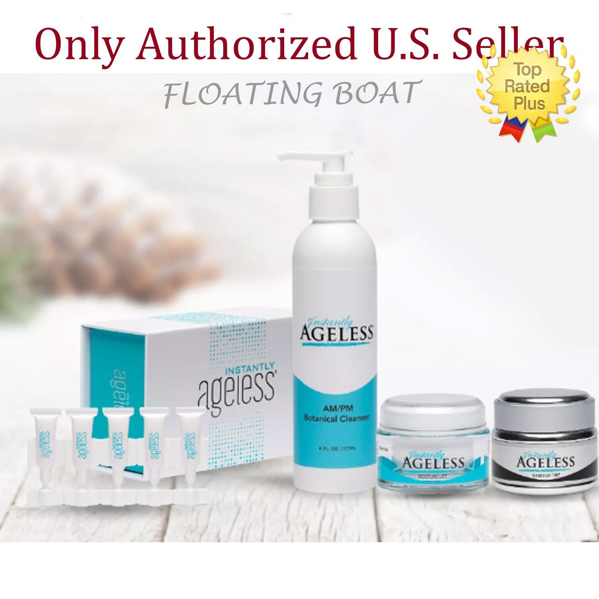 Instantly Ageless Face Lift Vials - Moisturizer & Skin Tightening Treatment - Multiple Quantity Options
