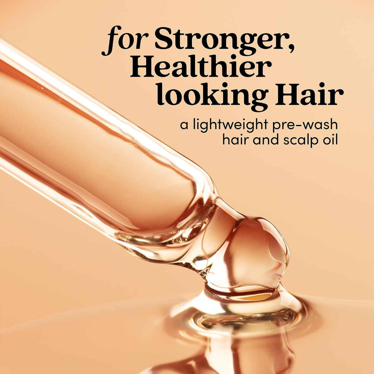 Natural Hair Oil & Serum for Damaged, Frizzy Hair - Ashwagandha & Castor, 1.8 oz