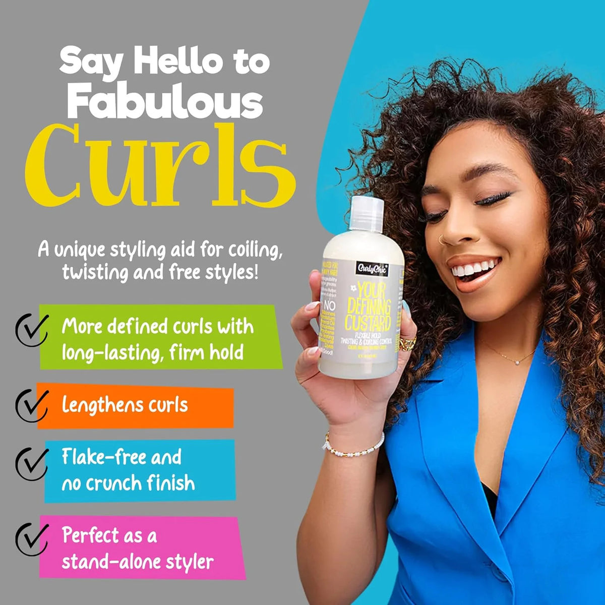 Curl Defining Custard - Flexible Hold & Frizz Control 12oz