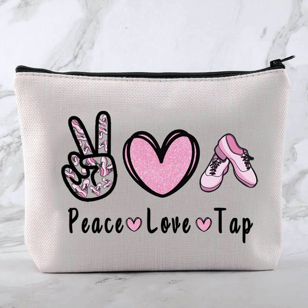 Tap Dance Cosmetic Bag - Travel Makeup Organizer with Waterproof Interior
