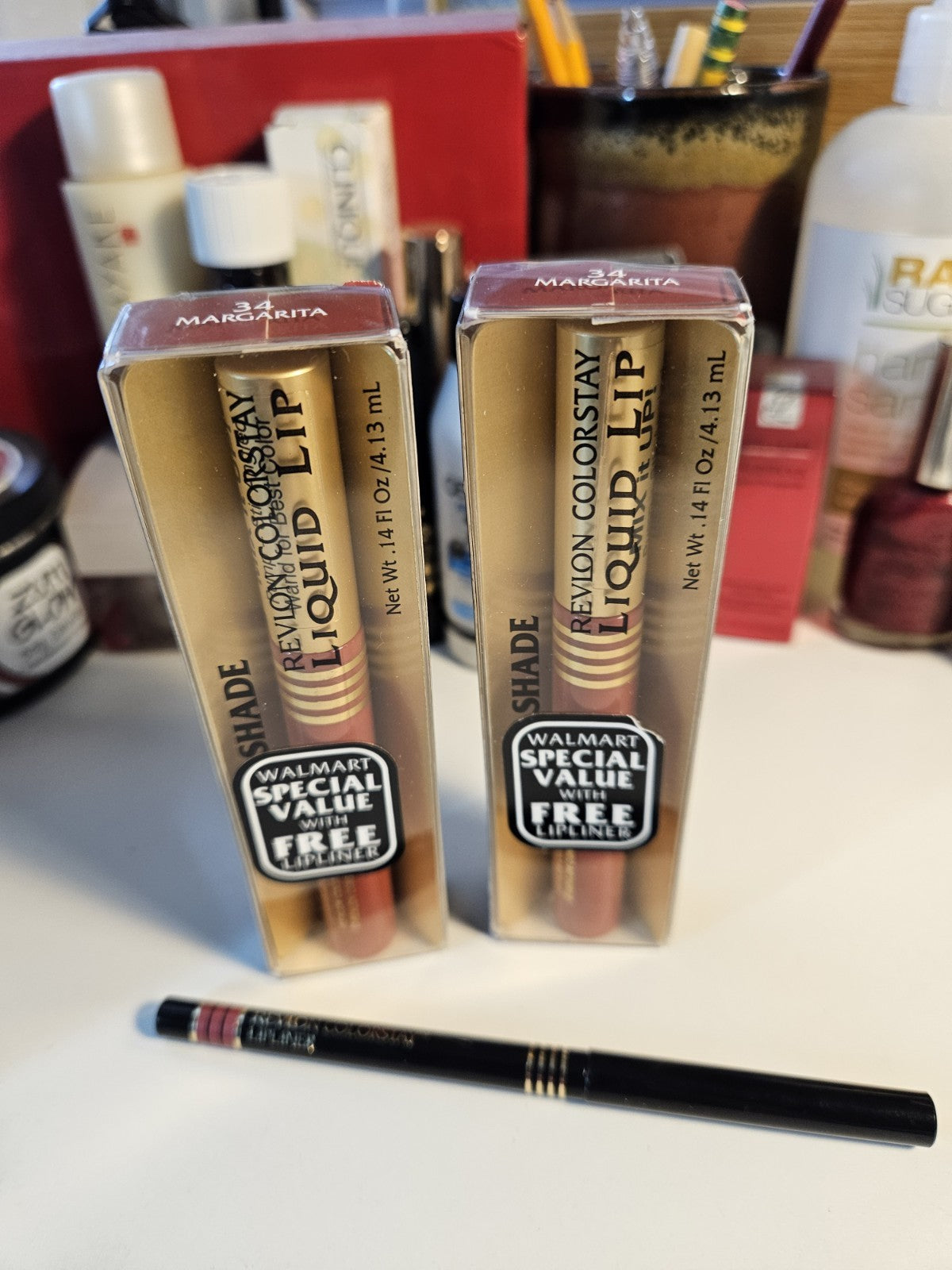 Revlon ColorStay Liquid Lipstick with Free Lipliner - 34 Margarita - Set of 2
