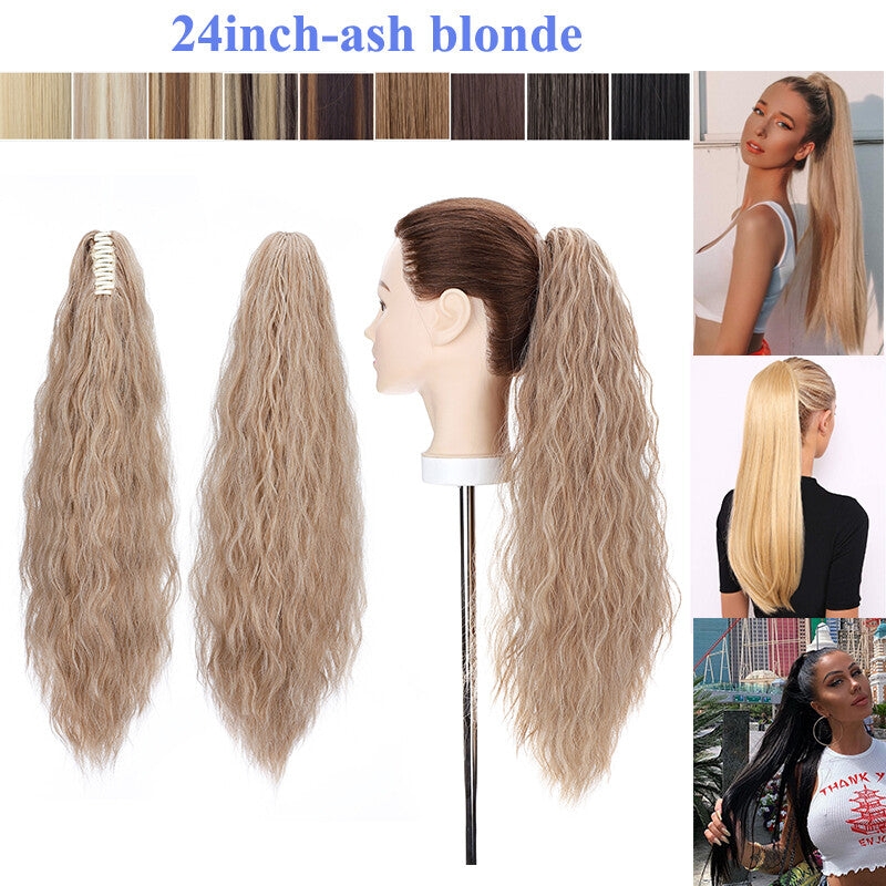 Extra Thick 12-Inch Clip-In Ponytail Hair Extension - Natural & Wavy
