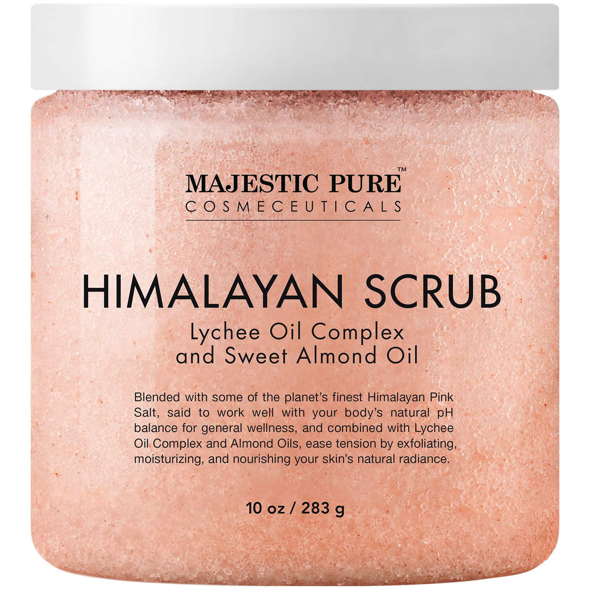 Himalayan Salt Body Scrub with Lychee Oil, 10 Oz, 2 Pack, Skin