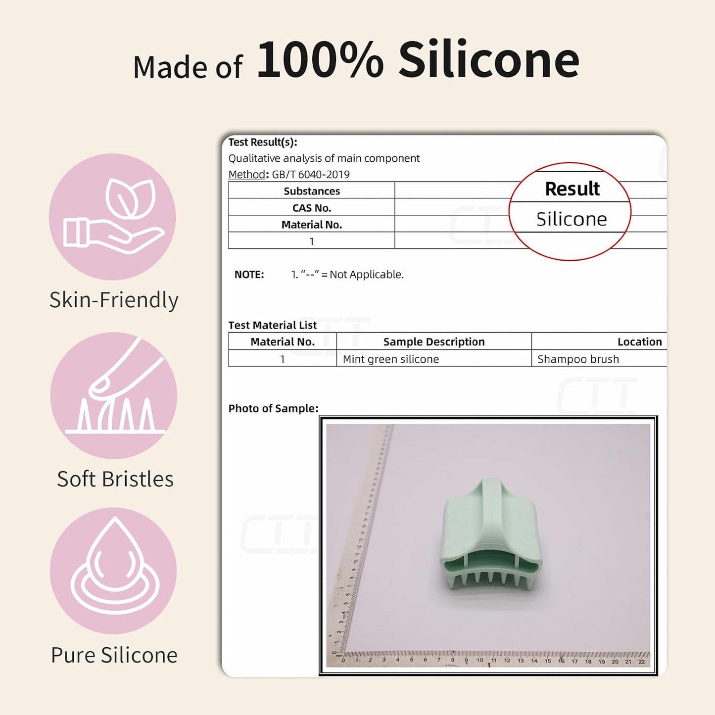 Silicone Scalp Massager & Shampoo Brush for Gentle Hair Cleansing & Dandruff Relief