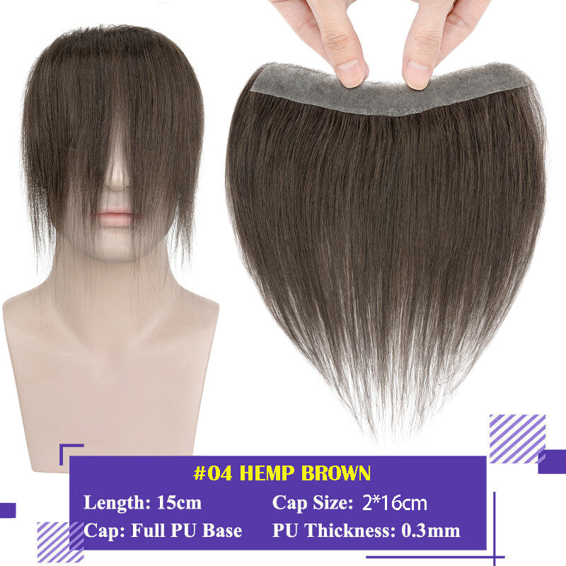 Human Hair Toupee for Men Receding Hairline - Skin PU Base & Natural Look