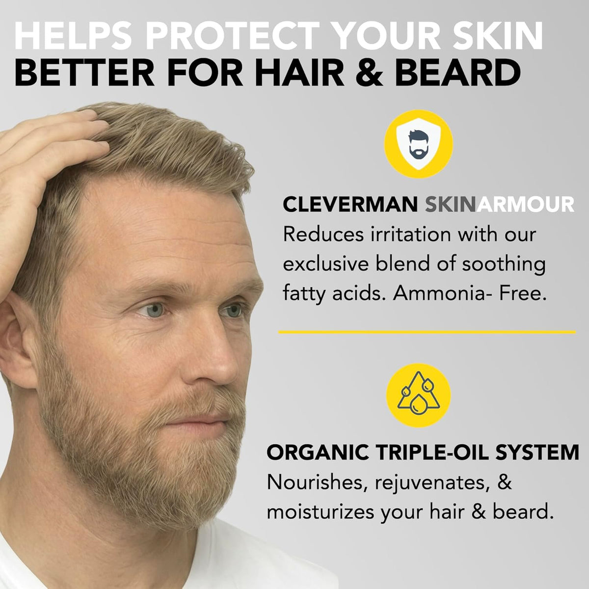 Hair and Beard Dye for Men, Medium Blond 8.01