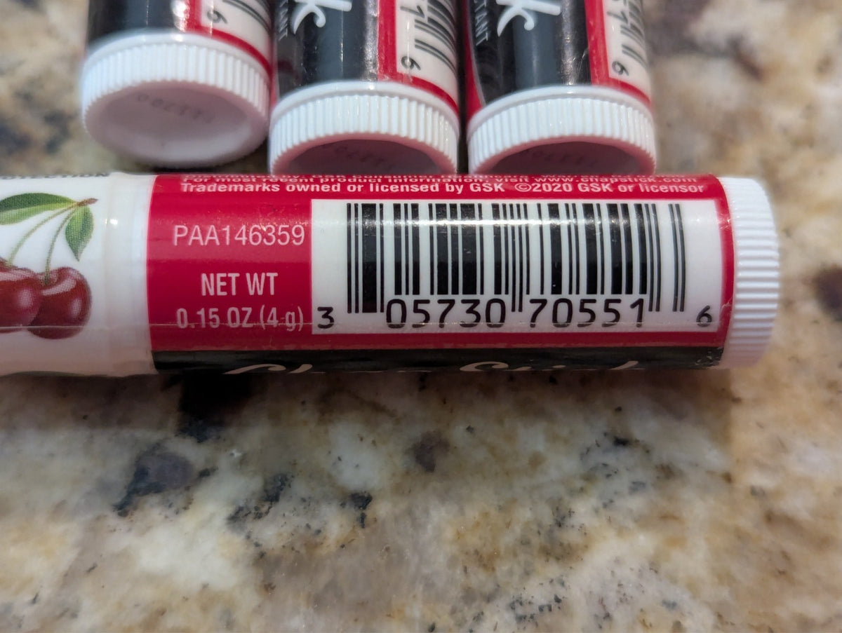Lip Balm Set - Cherry Flavored Moisturizing Lip Care 4 Pack