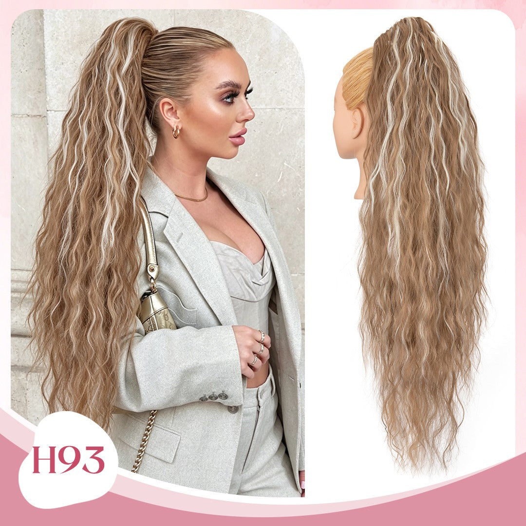 Mega Long & Thick 30-Inch Fluffy Messy Loose Wave Ponytail Extensions - Claw Clip Style