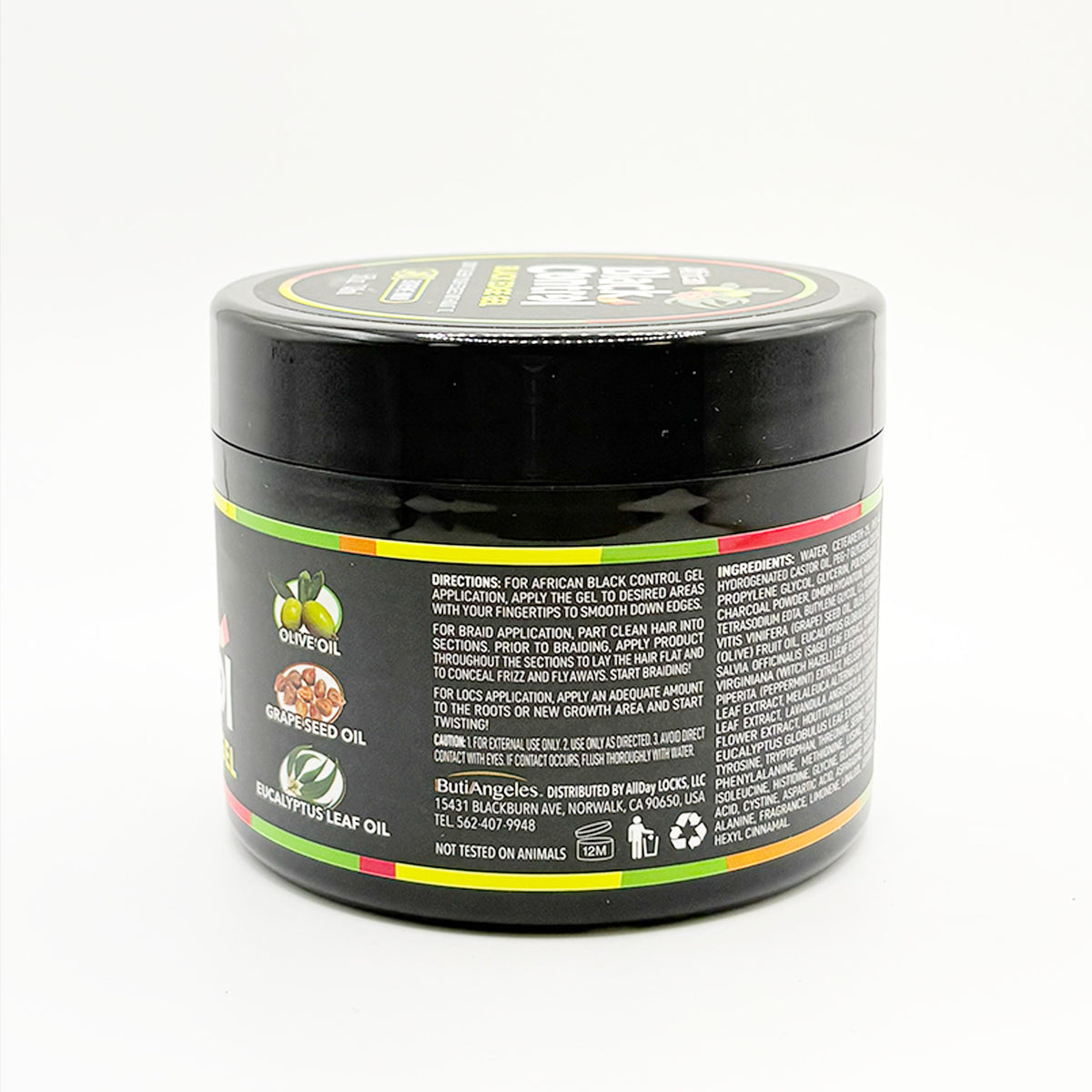 Extreme Hold Black Edge Gel for Sleek Edges & Braids - 5oz