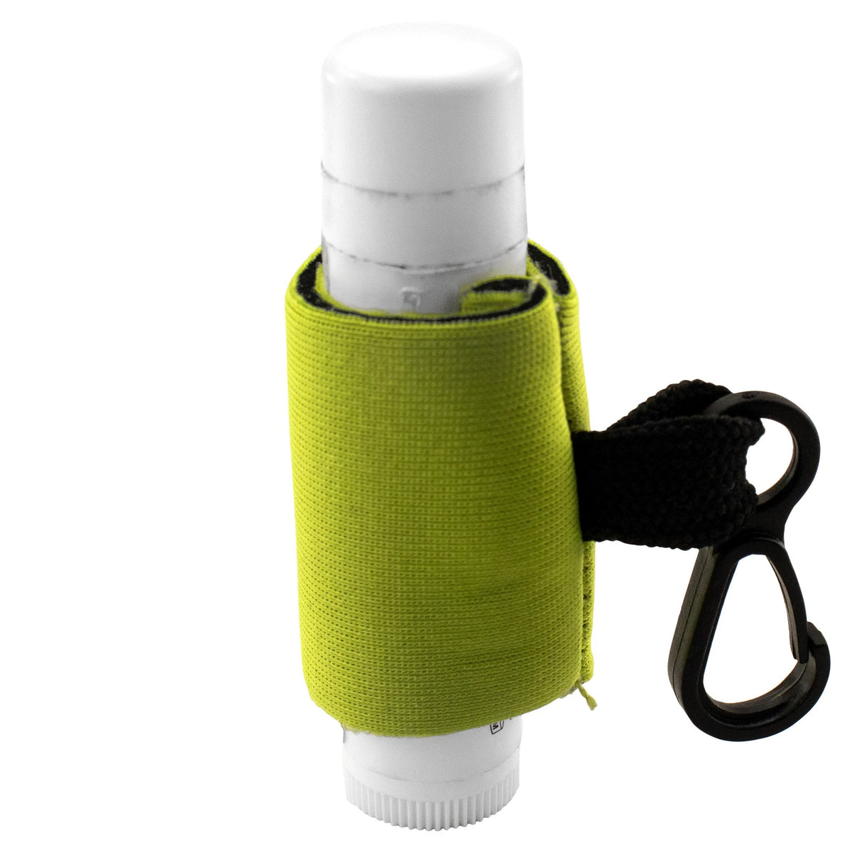 Green Lip Balm Holder Clip - Neoprene Lipstick Holster Keychain