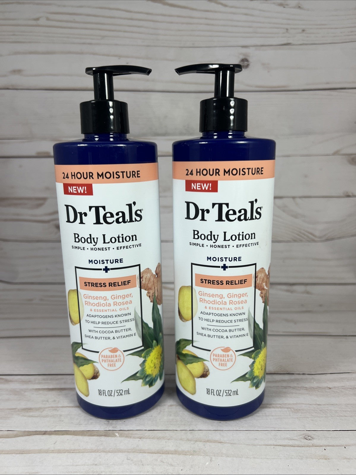 Dr Teal's Body Lotion Stress Release Ginseng Ginger Rhodiola Roses