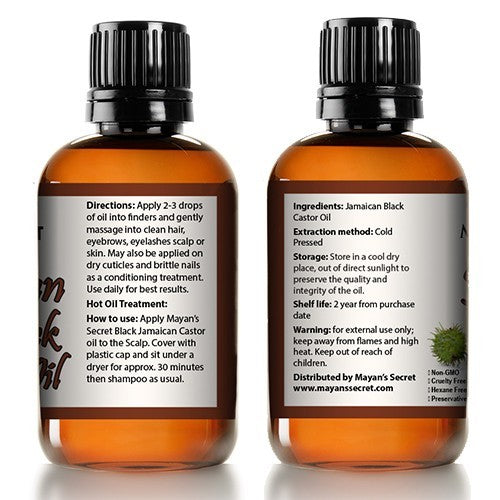 Black Jamaican Castor Oil 4oz Cold Pressed Organic Hair & Skin Oil