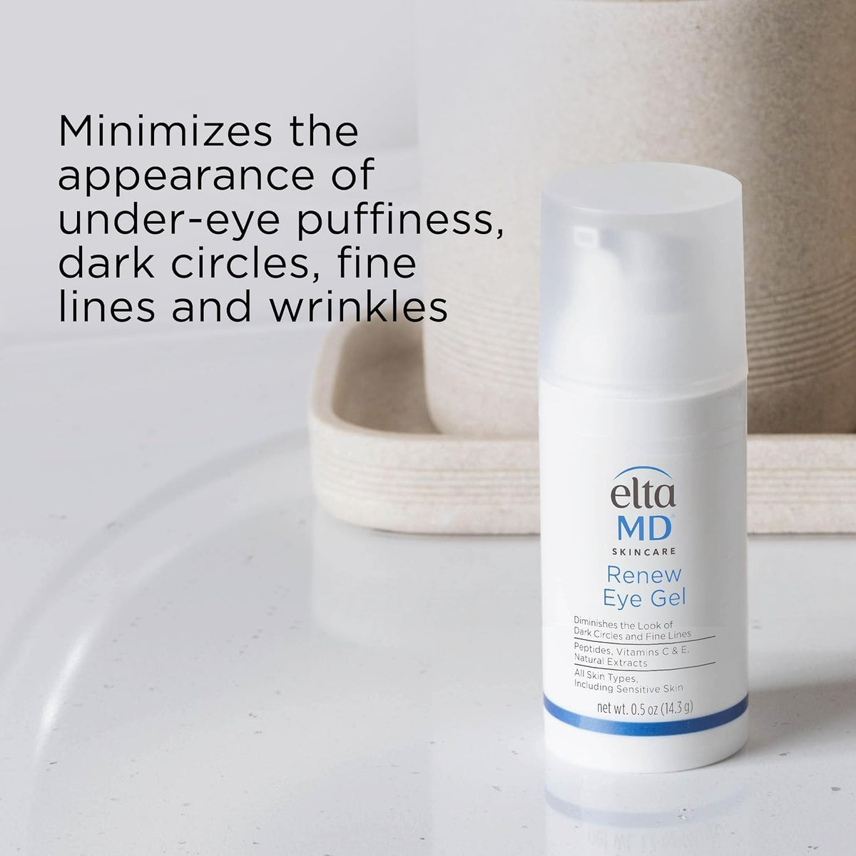 Elta MD Renew Eye Gel - Reduces Puffiness, Dark Circles & Fine Lines, 0.5oz