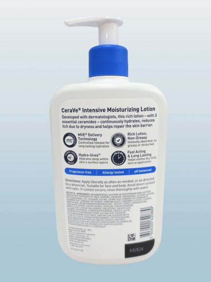 CERAVE INTENSIVE MOISTURIZING LOTION FOR DRY TO VERY SKIN 16 OZ 3PCS