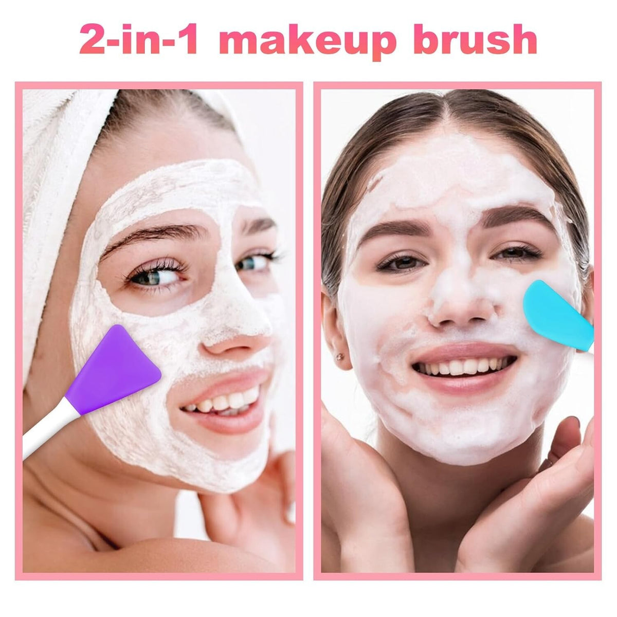 Silicone Face Mask Applicator Set - 4 Pcs Facial Mask & Serum Brushes