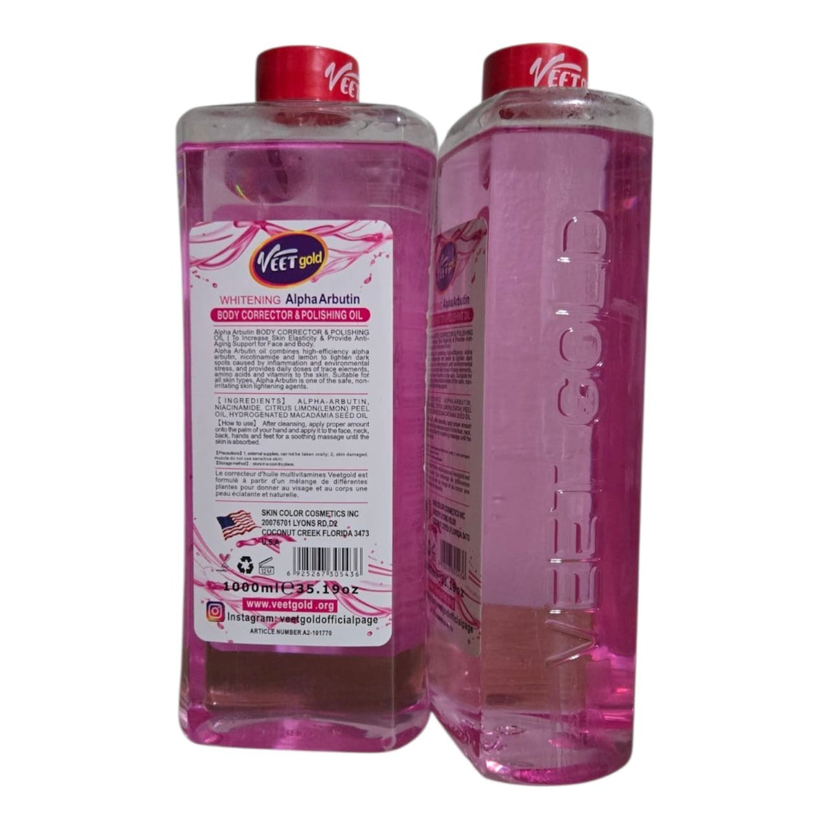 Veet Gold Alpha Arbutin Oil 1000ml 1piece Only