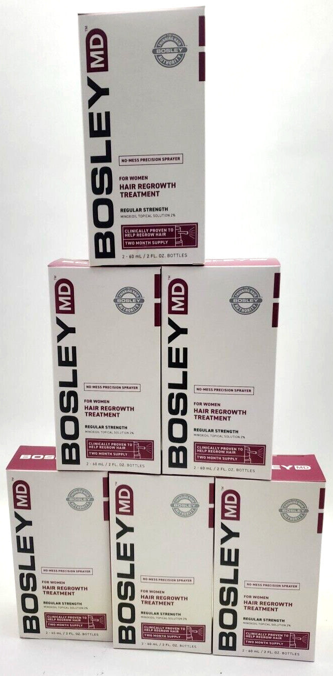 Bosley Women's Hair Regrowth Spray 2% - 6 Pack