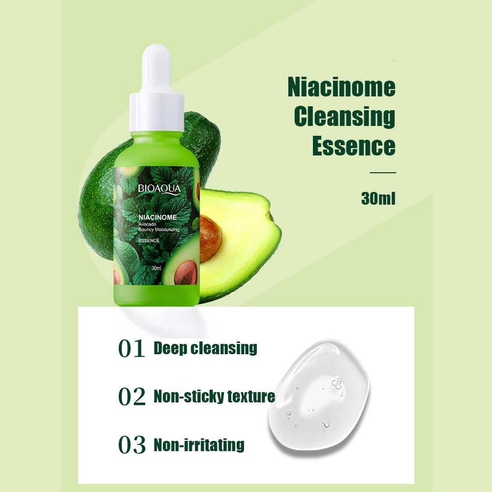 Avocado Skincare Set - Cleanser, Toner, Eye Cream, Essence, Moisturizer 6pcs