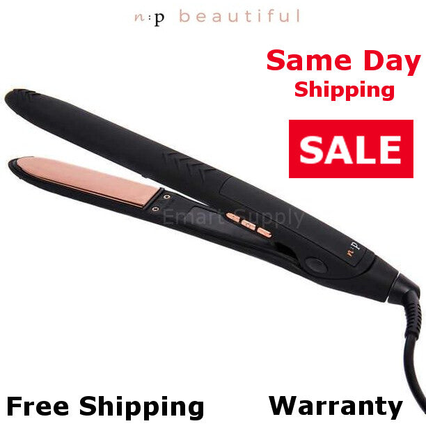Professional 1-Inch Titanium Ceramic Hair Straightener Flat Iron with Vibrating Plates