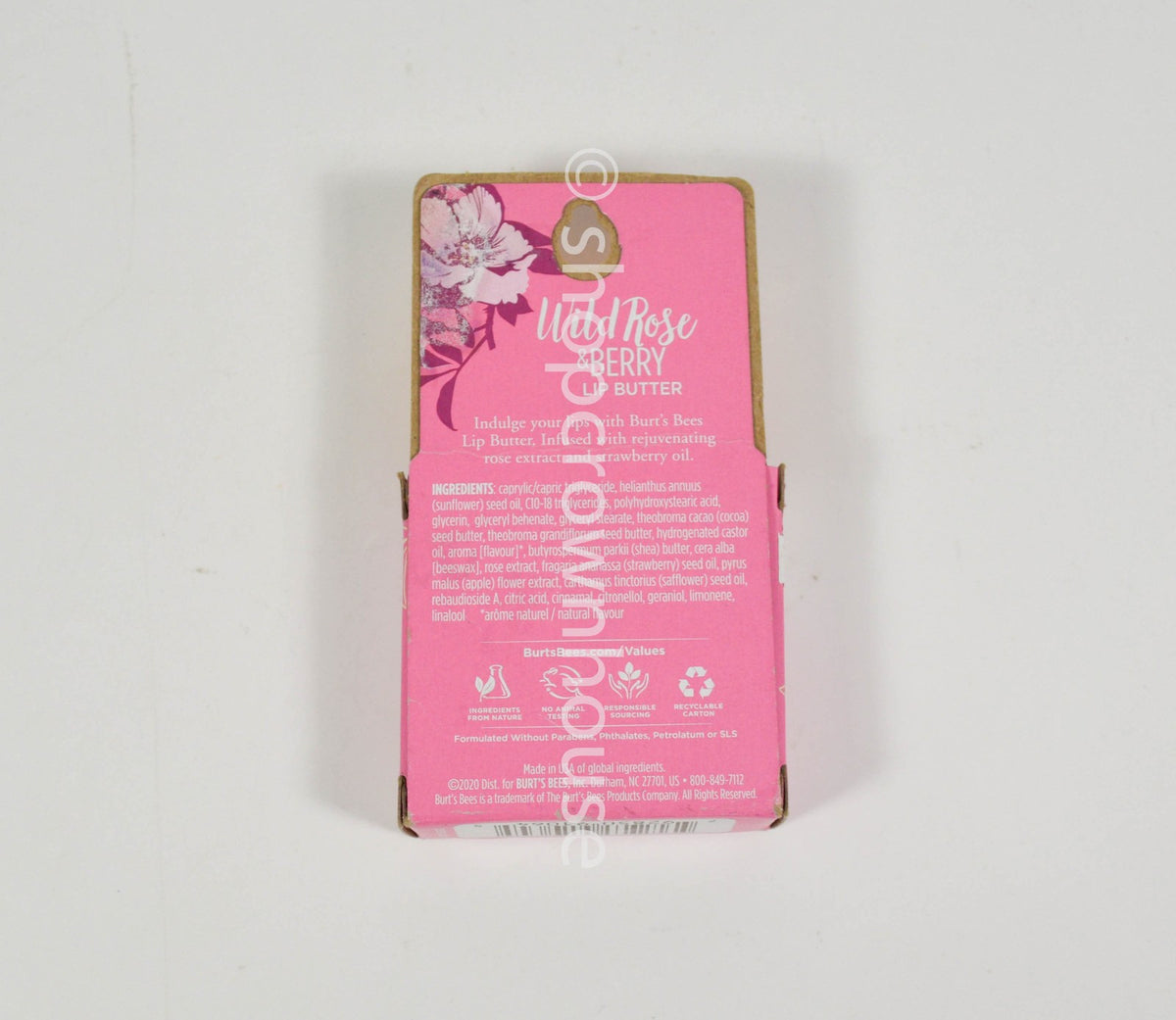 Lip Butter Tin - Natural Strawberry, Wild Rose & Berry Flavors - 0.4 oz