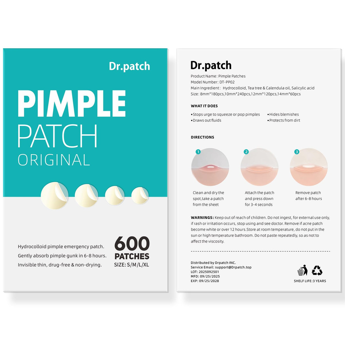 Hydrocolloid Acne Pimple Patches - 600 Count