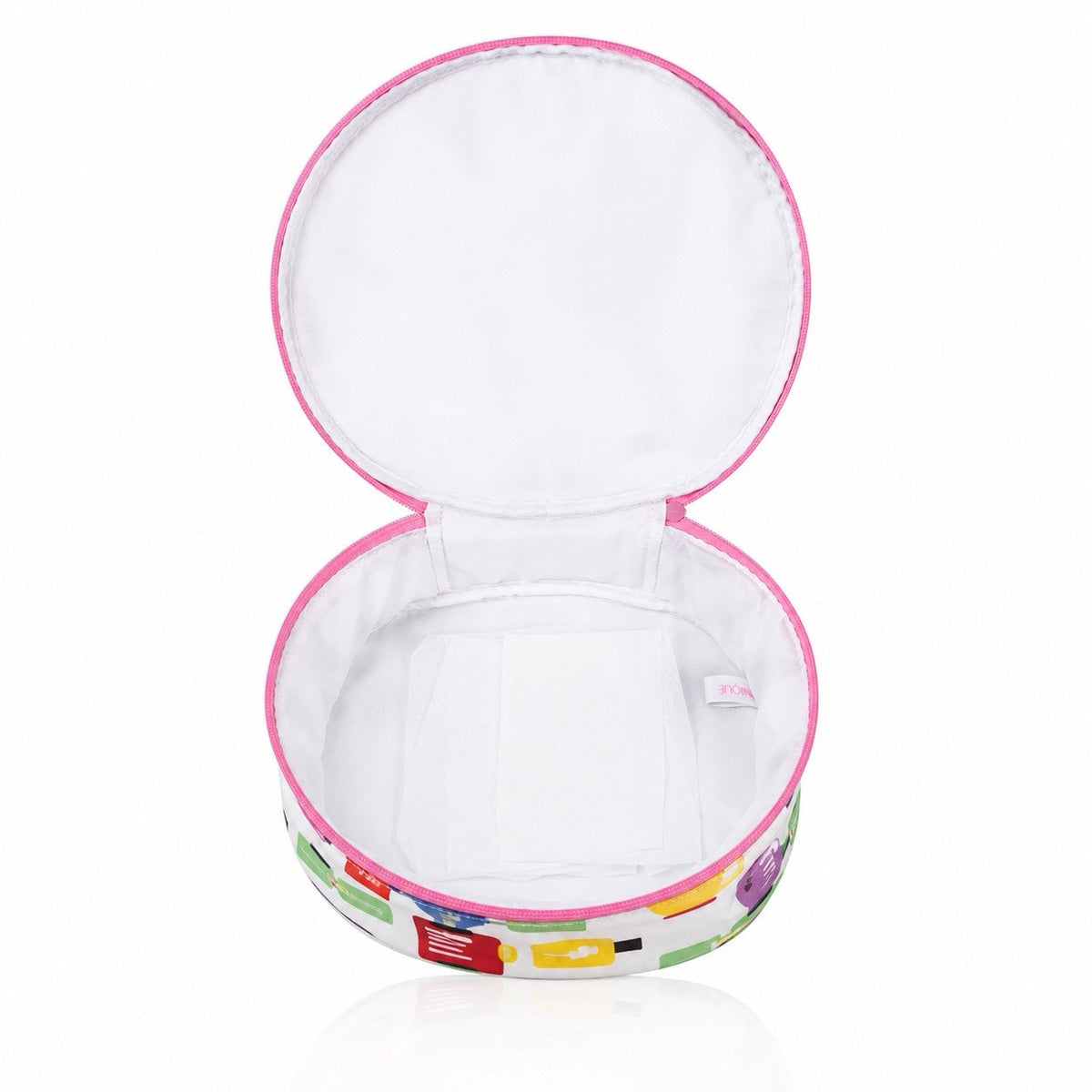 Travel Cosmetic Bag Organizer Set - Pink Trim, 2-Pack