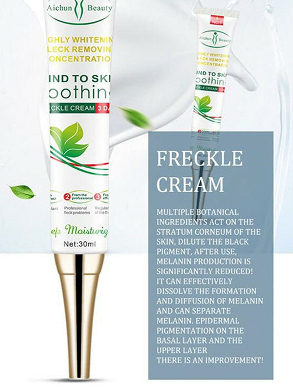 Whitening Freckle Cream for Melasma Acne Dark Spots 30ml - Skin Brightening Serum