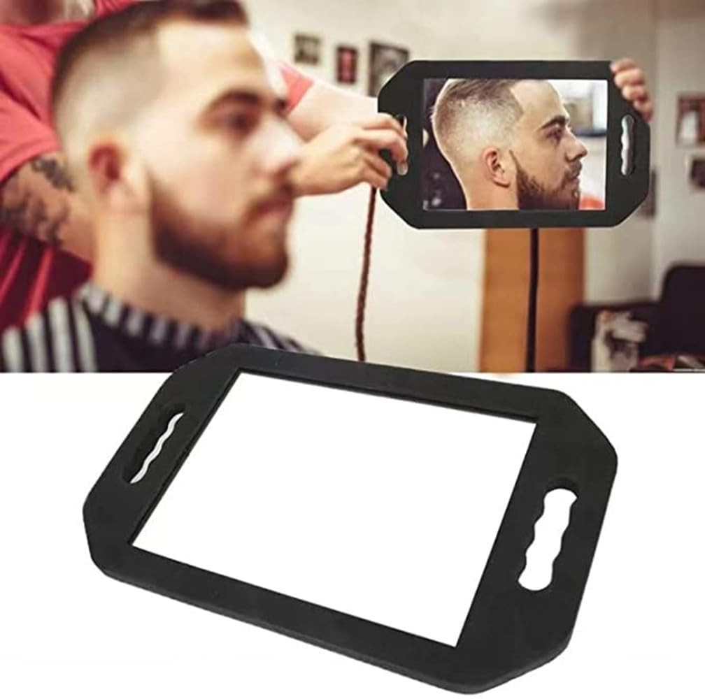 Large Handheld Barber Mirror 16x10 Inch Hair Styling Tool with Handle