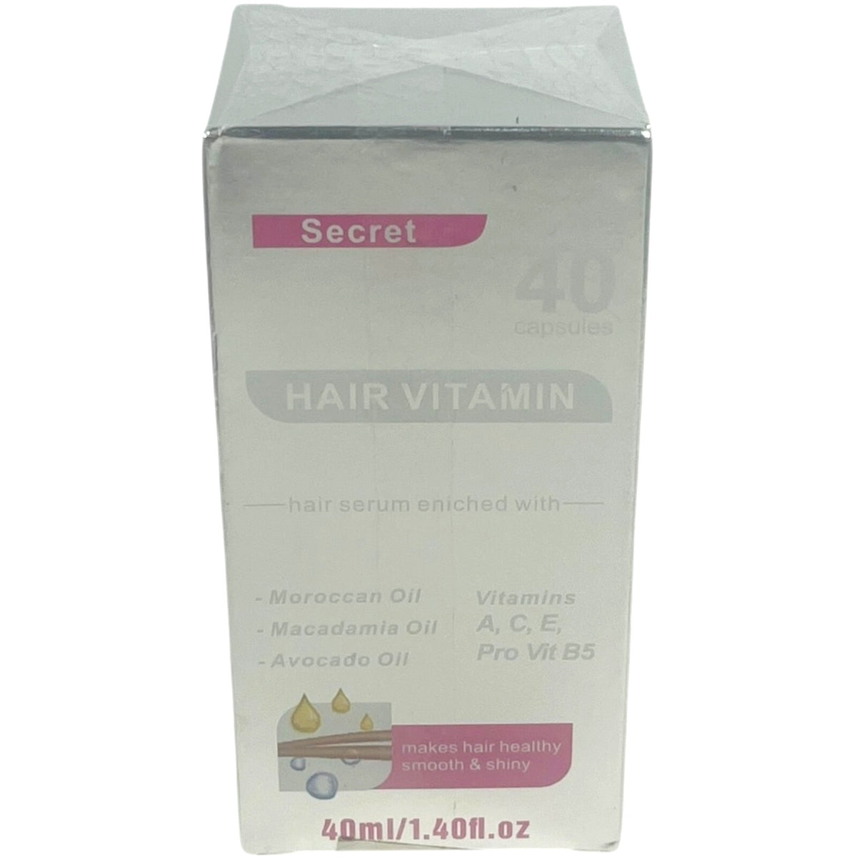 Hair Vitamin Capsules with Vitamins for Hair Growth and Health - 40 Count
