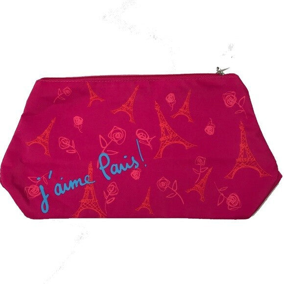 Lancôme J’aime Paris Pink Bag with Eiffel Tower & Roses - Cosmetic & Toiletry Bag