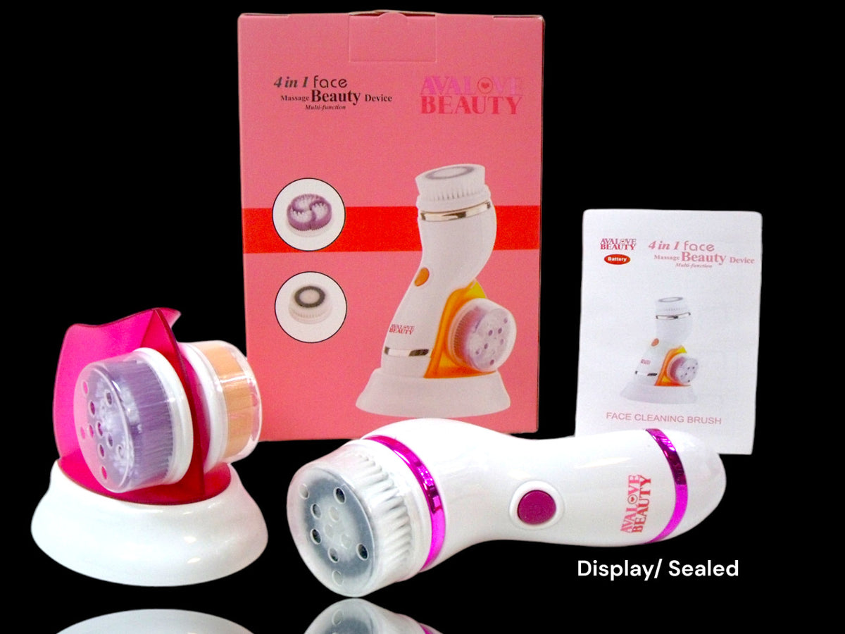 4-in-1 Electric "Facial Cleansing Brush Set" Face Body Exfoliating