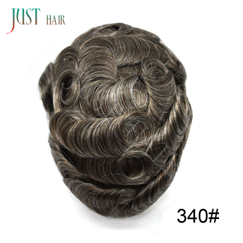 Swiss Lace Hair System for Men - Human Hair Toupee with Light Density