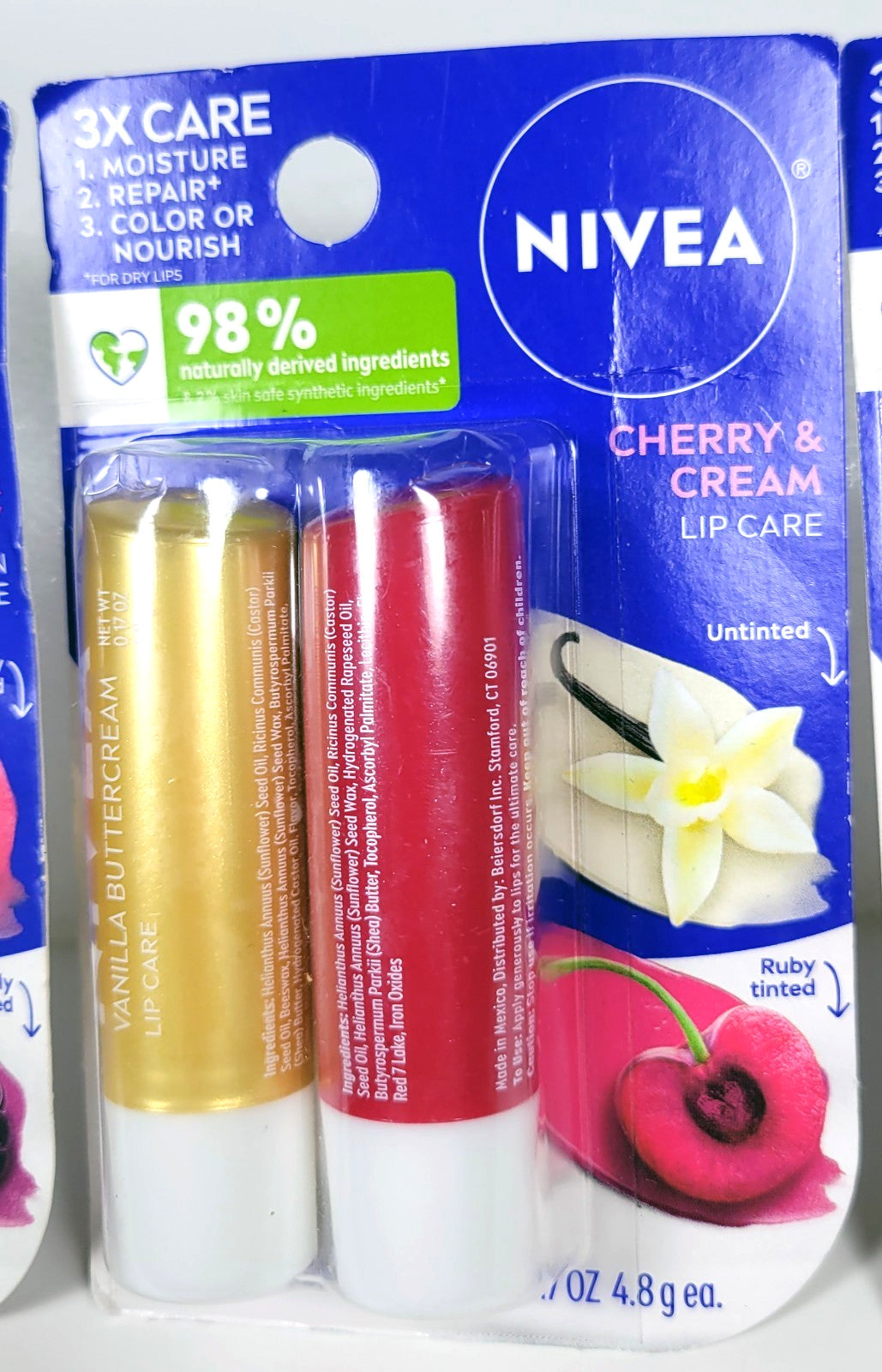 Tinted Lip Balm Set - NIVEA Lip Care in Pearly Pink Cherry & Berry