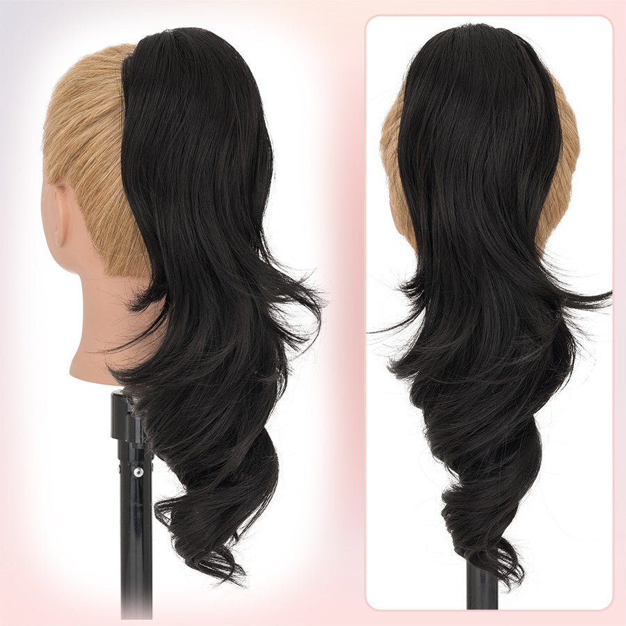 30-Inch Fluffy Ponytail Hair Extension with Claw Clip - Straight & Wave Styles