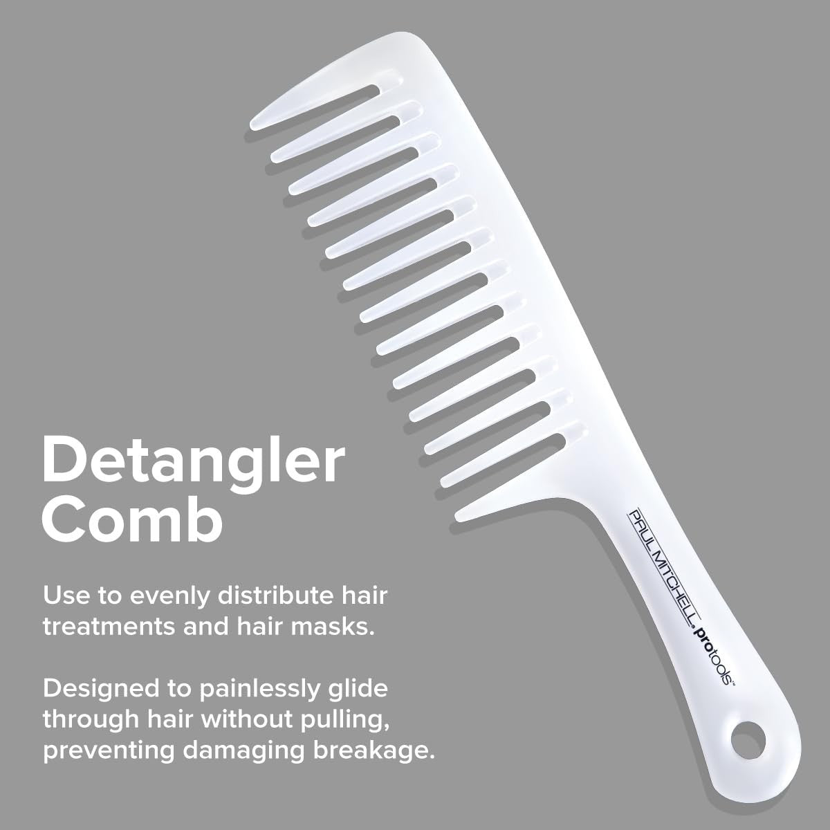 Lightweight Wide Tooth Detangler Brush for Gentle Hair Care