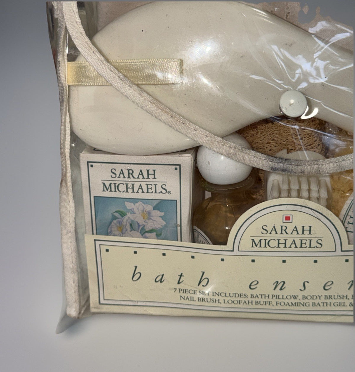 7-Piece Bath Ensemble with Clear Travel Bag - Sarah Michaels
