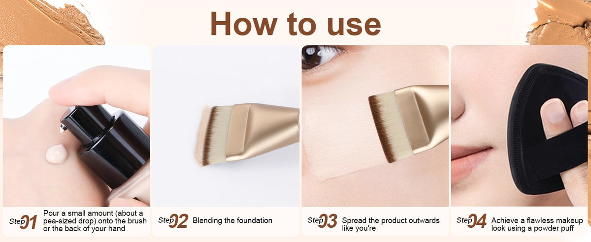 Flat Foundation Brush for Liquid Makeup - Precise Spatula Face Brush