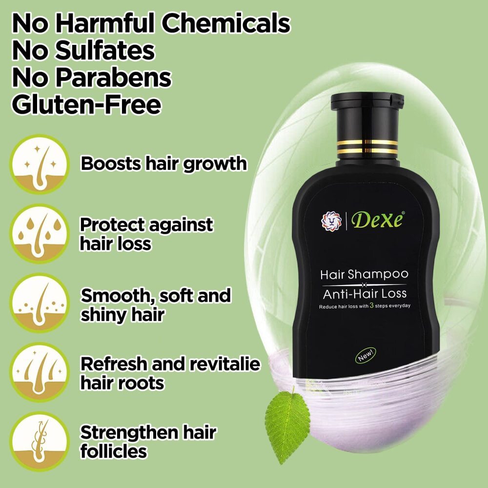 Herbal Hair Growth Shampoo Anti-Hair Loss Treatment for All Hair Types