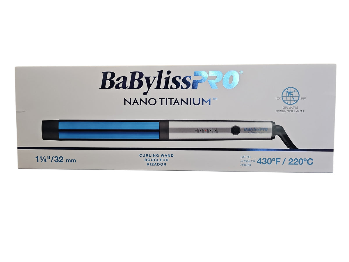 Curling Wand 1.25 Inch Titanium Barrel Dual Voltage Hair Styling Tool