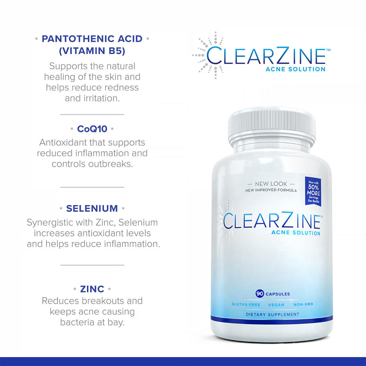 Acne Treatment Pills - Clear Skin Vitamins for Teens & Adults