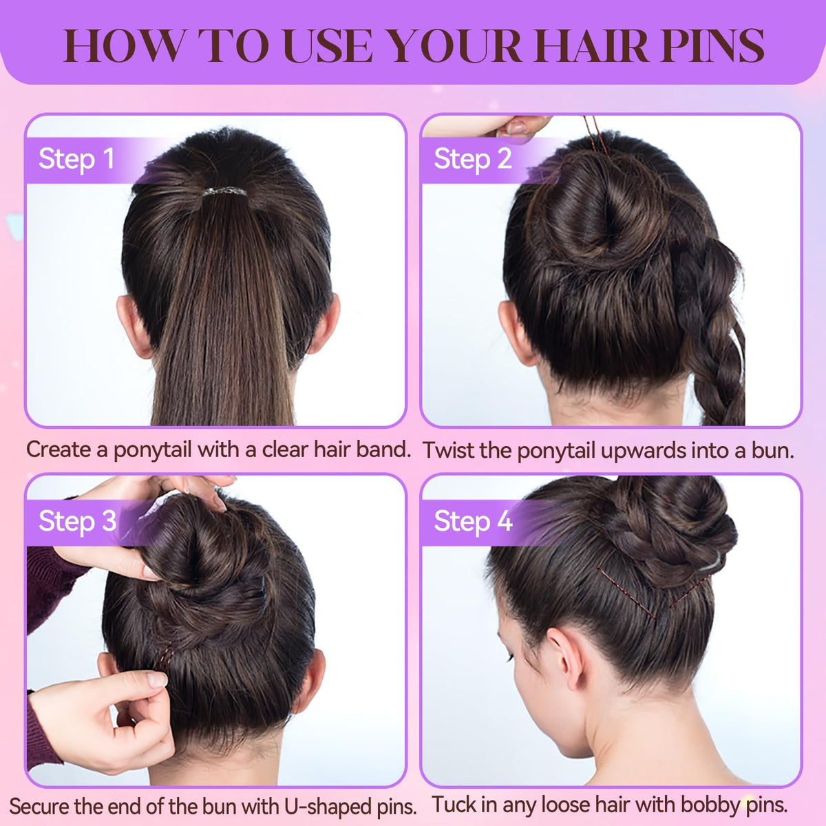 300 Pcs Bobby Pins Hair Kit with Storage 1 Count (Pack of 300), Brown