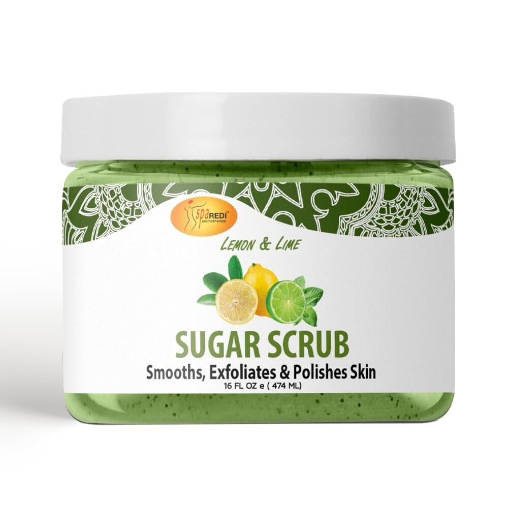 Sugar Body Scrub Exfoliant - Lemon & Lime 16 oz